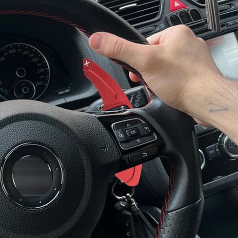 x xotic tech غطاء ملحقات ناقل الحركة باللون الأحمر الرياضي متوافق مع Volkswagen MK6 Golf/GTI 2009-2014، CC 2008-2017، Jetta 2011-2017، Beetle 2013-2015 in Kuwait