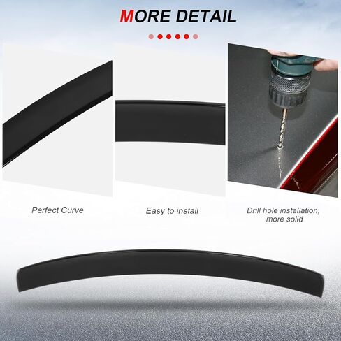cciyu Factory SRT Style Rear Trunk Lip Spoiler Wing Fits for 2011-2023 for Chrysler 300 Racing Trunk Spoiler(ABS Glossy Black) in Saudi Arabia