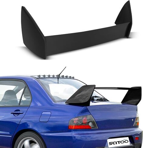 جناح سبويلر خلفي لسيارة ميتسوبيشي لانسر إيفولوشن EVO 7 8 9 2003-2007، جناح سبويلر للشفاه في صندوق السيارة أسود مثبت على التثبيت in Saudi Arabia