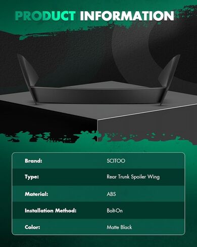 جناح سبويلر خلفي لسيارة ميتسوبيشي لانسر إيفولوشن EVO 7 8 9 2003-2007، جناح سبويلر للشفاه في صندوق السيارة أسود مثبت على التثبيت in Saudi Arabia