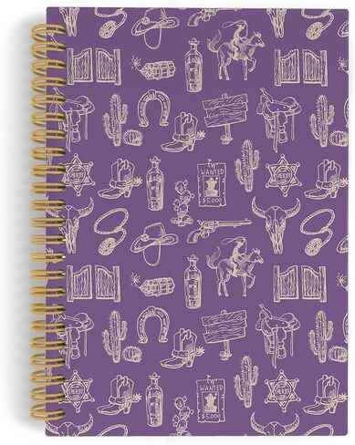 Western Spiral Notebook Journal, Western Cowboy Neutral Notebooks for Note Taking, Cowboy Gifts for Men, Neutral Hardcover Spiral Journal 5.5x8.3 Inches in Saudi Arabia