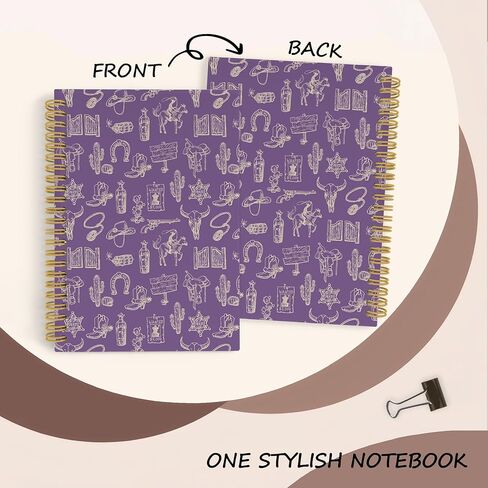 Western Spiral Notebook Journal, Western Cowboy Neutral Notebooks for Note Taking, Cowboy Gifts for Men, Neutral Hardcover Spiral Journal 5.5x8.3 Inches in Saudi Arabia