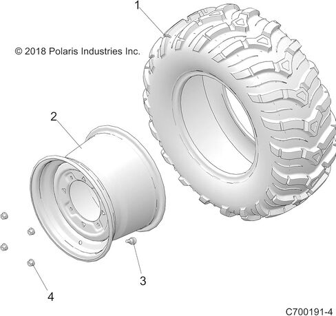 Polaris ANCLA Tire, 25x10-R12, Part 5414179 in Saudi Arabia