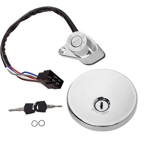 Compatible with Kawasaki Vulcan 800 VN800 Classic Drifter 1995-01 CNC Aluminum Motorcycle Ignition Switch Set Fuel Gas Cap Tank Cover Lock in Saudi Arabia