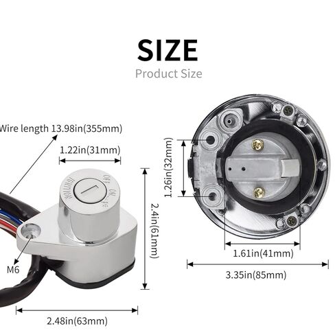 Compatible with Kawasaki Vulcan 800 VN800 Classic Drifter 1995-01 CNC Aluminum Motorcycle Ignition Switch Set Fuel Gas Cap Tank Cover Lock in Saudi Arabia