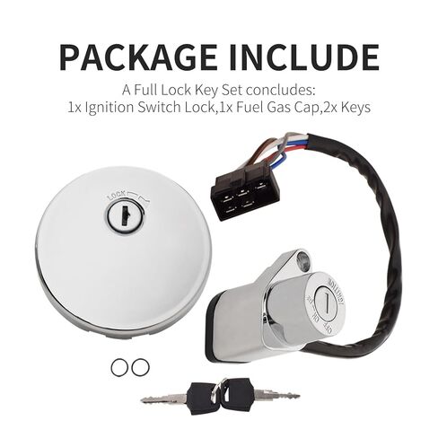 Compatible with Kawasaki Vulcan 800 VN800 Classic Drifter 1995-01 CNC Aluminum Motorcycle Ignition Switch Set Fuel Gas Cap Tank Cover Lock in Saudi Arabia