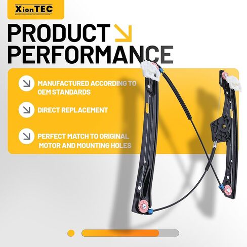 Power Window Regulator without Motor,Front Passenger Side,Compatible with BMW 320i 328i 330i 335i 340i 330e 328d,ActiveHybrid 3/M3,335i/328i/330i/320i/328d/340i xDrive,Replace# 51337281886 in Kuwait