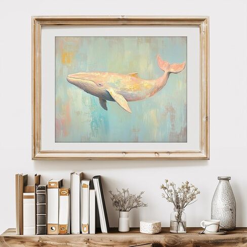 Sea Turtle Wall Art Print - Unframed - 8x10 | Beach Wall Decor | Farmhouse Décor | Office Wall Décor | Bathroom Décor Wall Art in Kuwait