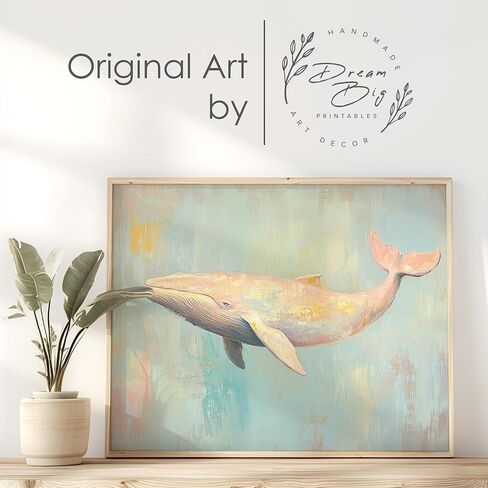 Sea Turtle Wall Art Print - Unframed - 8x10 | Beach Wall Decor | Farmhouse Décor | Office Wall Décor | Bathroom Décor Wall Art in Kuwait