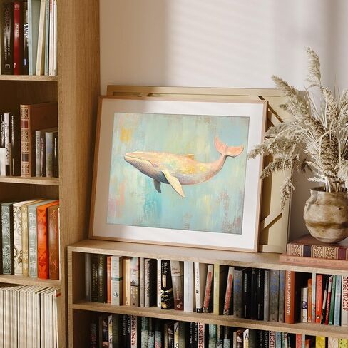 Sea Turtle Wall Art Print - Unframed - 8x10 | Beach Wall Decor | Farmhouse Décor | Office Wall Décor | Bathroom Décor Wall Art in Kuwait