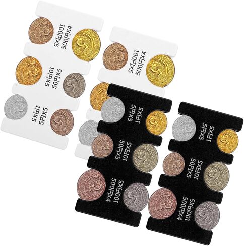 4 Pcs Japanese Yen Coin Holder, Japan Coin Organizer Storage Dispenser, Hard Case Organizer and Storage for Coins with 6 Slots, Portable Rectangle Coins Holder for Car in Saudi Arabia