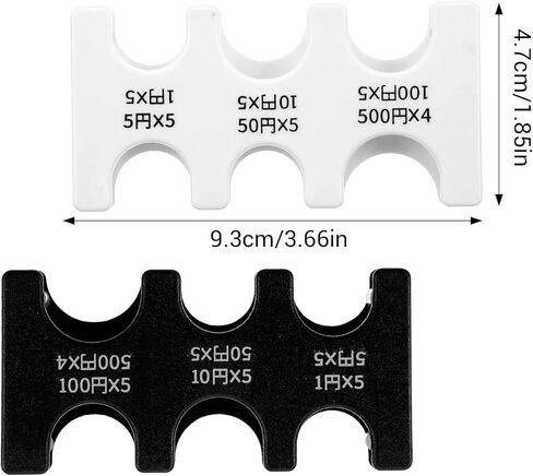 4 Pcs Japanese Yen Coin Holder, Japan Coin Organizer Storage Dispenser, Hard Case Organizer and Storage for Coins with 6 Slots, Portable Rectangle Coins Holder for Car in Saudi Arabia