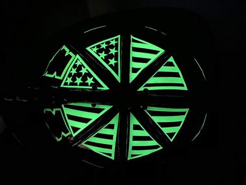 IdentiFire® American Flag Crown of Helmet Sticker, Reflective and photoluminescent (Glow in The Dark) (Black Thin Red Line) in Saudi Arabia