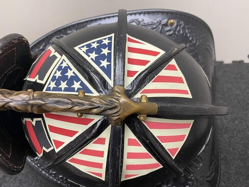 IdentiFire® American Flag Crown of Helmet Sticker, Reflective and photoluminescent (Glow in The Dark) (Black Thin Red Line) in Saudi Arabia