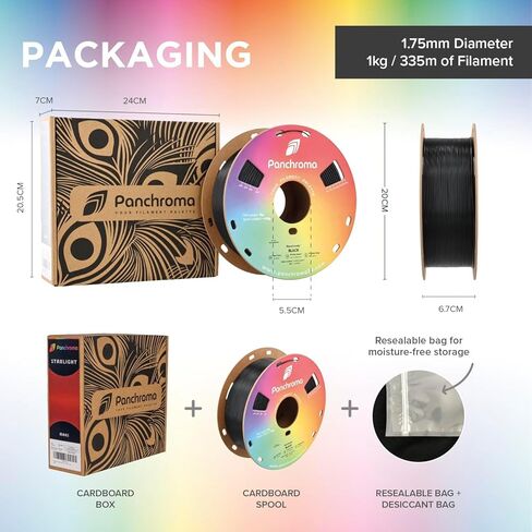 Polymaker Panchroma PLA Filament, Starlight Neptune 1.75mm 3D Printing Filament, 3D Printer PLA Filament, Fit Most FDM 3D Printers, 1kg Spool (2.2lbs) in Kuwait