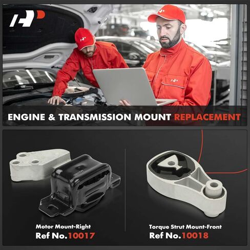 A-Premium 2PCS Engine Motor Mount and Torque Strut Mount Set Compatible with Smart Fortwo 2008-2015 L3 1.0L, Not Fit Turbocharged in Saudi Arabia