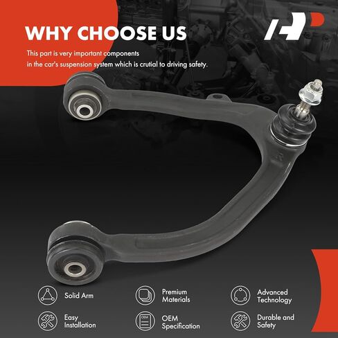 A-Premium Front Right Upper Control Arm, with Ball Joint and Bushing, Compatible with Ford F-150 F150 2010 2011 2012 2013 2014, SVT Raptor Model Only in Saudi Arabia