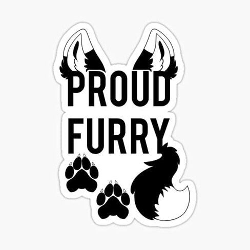 Proud Furry Clear Tips Sticker - Graphic for Auto, Wall, Laptop, Cell, Truck Windows, Cars in Saudi Arabia