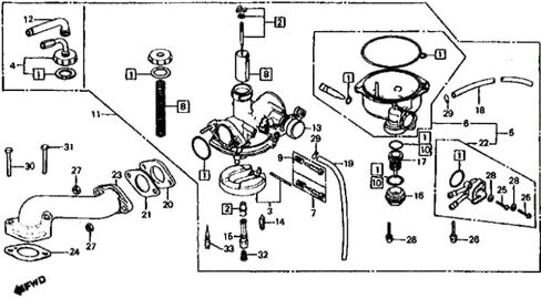 High Quality Carburetor Replacement Fits Honda TRX125 Fourtrax 125 ATC125M (1984-1986) in Saudi Arabia