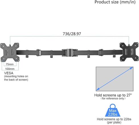 Suptek Single Fully Adjustable Arm and Plate for Suptek Monitor Mount (MD6DB) in Kuwait