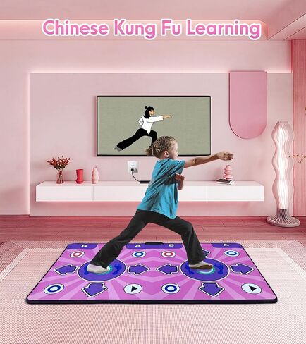 Dance Mats, Double Dance Mat with TV HD Port for Kids and Adults, Non-Slip Wireless Dance Pad with English Manual, Plug and Play, Christmas Birthday Gifts in Saudi Arabia