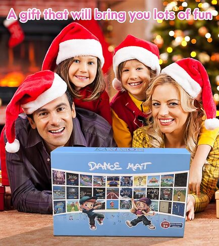 Dance Mats, Double Dance Mat with TV HD Port for Kids and Adults, Non-Slip Wireless Dance Pad with English Manual, Plug and Play, Christmas Birthday Gifts in Saudi Arabia