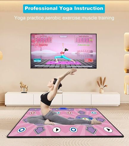 Dance Mats, Double Dance Mat with TV HD Port for Kids and Adults, Non-Slip Wireless Dance Pad with English Manual, Plug and Play, Christmas Birthday Gifts in Saudi Arabia