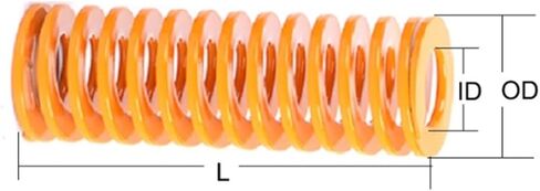 LJPshop-Compression Spring Outer Diameter 40mm 50mm Inner Diameter 20 25mm Length 40-300mm Yellow Screw Stamping Spring, Good Flexibility(90mm,50mm(1pcs)) in Kuwait