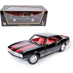 1967 تشيفي كامارو Z28 1:18 نموذج Diecast - RPO Z28 Trans-Am Race Legend مع شارة 302 V8، أبواب مفتوحة وعجلة قيادة عملية، صندوق هدايا ممتاز لهواة الجمع، 14+، أسود وأحمر in Kuwait