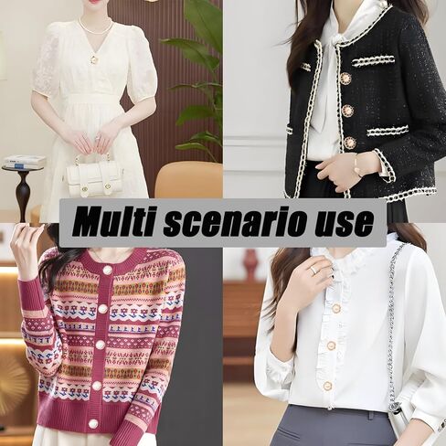 Lilaly 100 Pcs Assorted Pearl Buttons for Clothes, Button Covers for Women Blouses(Style 1) in Saudi Arabia