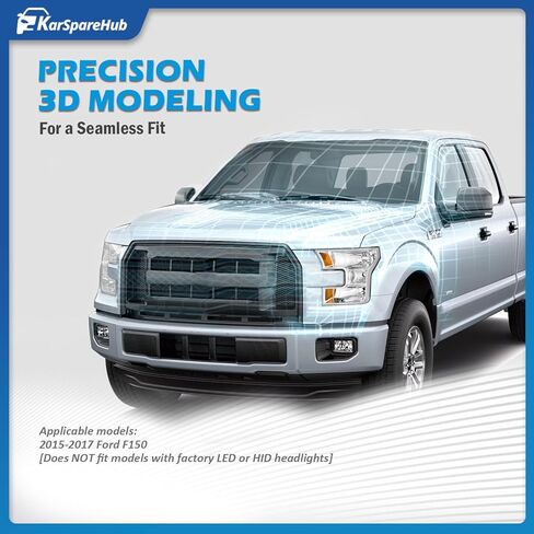 مجموعة المصابيح الأمامية مع لمبات لـ 2015 2016 2017 Ford F150، كشافات أمامية لـ 2015-2017 Ford F150 بديلة للسائق والركاب in Saudi Arabia