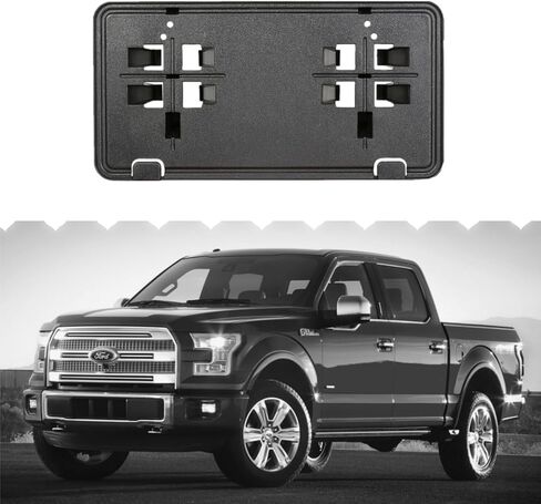 إطار دعامة لوحة الترخيص الأمامية متوافق مع Ford F-150 F150 2021 2022 2023 2.7L، 3.0L، 3.5L V6، بديل لـ ML3Z-17A385-BB in Saudi Arabia