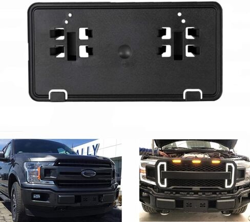 إطار دعامة لوحة الترخيص الأمامية متوافق مع Ford F-150 F150 2021 2022 2023 2.7L، 3.0L، 3.5L V6، بديل لـ ML3Z-17A385-BB in Saudi Arabia