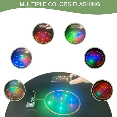 وحدة أضواء ملونة تحريضية لاسلكية، مسافة استشعار 0-8 بوصة، 20 مصباح LED ساطع أوتوماتيكي متعدد الألوان وامض عروض علمية لتزيين الألعاب بنفسك (وحدة إضاءة لاسلكية، عدد، 1.0) in Saudi Arabia