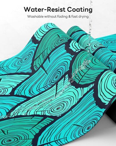 XL Gaming Mouse Pad, 31.5x17.5'' Large Desk Mat with Anti-Slip Rubber Base & Stitched Edges for Gaming, Office, Home - Van Gogh Cat in Kuwait