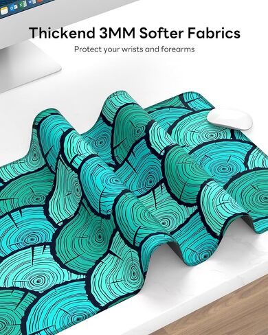 XL Gaming Mouse Pad, 31.5x17.5'' Large Desk Mat with Anti-Slip Rubber Base & Stitched Edges for Gaming, Office, Home - Van Gogh Cat in Kuwait