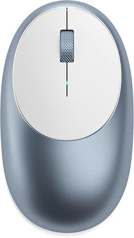 Satechi Mouse for MacBook Pro – M1 Wireless Mouse with Rechargeable Type C Port – Bluetooth Mouse for Mac, Mac Mini, iMac Pro/iMac, iPad Pro M2, iPad Pro/Air M1 M2 & More - Blue in Kuwait