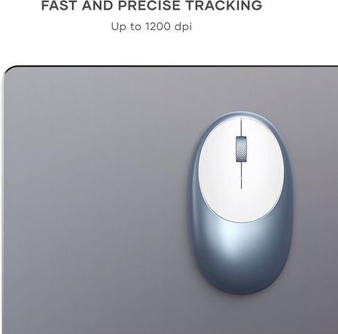Satechi Mouse for MacBook Pro – M1 Wireless Mouse with Rechargeable Type C Port – Bluetooth Mouse for Mac, Mac Mini, iMac Pro/iMac, iPad Pro M2, iPad Pro/Air M1 M2 & More - Blue in Kuwait