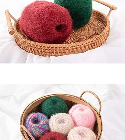 6 كرات أنجورا موهير صوف صوف ناعم بالإصبع بيبي موهير كشمير خيوط كروشيه يدوية للحياكة DIY وشاح سترة خيط 300 جم (أسود) in Kuwait