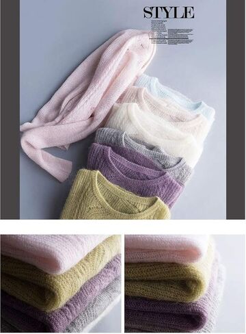 6 كرات أنجورا موهير صوف صوف ناعم بالإصبع بيبي موهير كشمير خيوط كروشيه يدوية للحياكة DIY وشاح سترة خيط 300 جم (أسود) in Kuwait