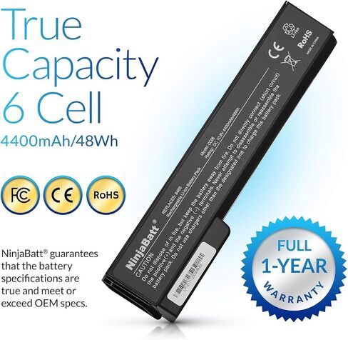 NinjaBatt Battery for HP 8460P 628668-001 8470P 8570P 628666-001 628670-001 6560B CC06 631243-001 CC09 CC06XL 634089-001 634087-001 6465B 6470B 6460B - High Performance [6 Cells/4400mAh/48Wh] in Saudi Arabia