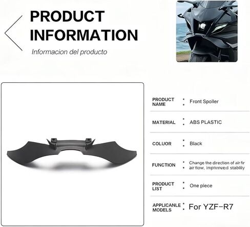 for YZF-R7 YZF R7 YZF-r7 2025 2024 2023 2022 Motorcycle ABS Bird Beak Deflector Wing, Front Lip Spoiler Wing Fairing Kits in Saudi Arabia