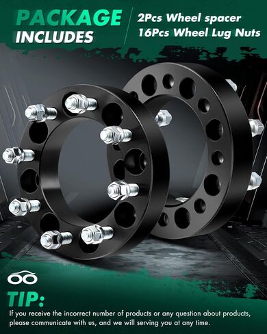 SCITOO 2pcs Wheel Spacers 1.5" 8x6.5 Bore 130mm Studs 9/16-18 8Lug Wheel Spacers Adapters Fit for for Ford E-150 E-150 Econoline E-250 E-250 Econoline E-350 Club Wagon E-350 Econoline in Saudi Arabia