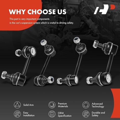 A-Premium Set of 4, Front & Rear Sway Bar Link Stabilizer Link Kit, Compatible with Kia Sorento 2007 2008 2009 in Saudi Arabia