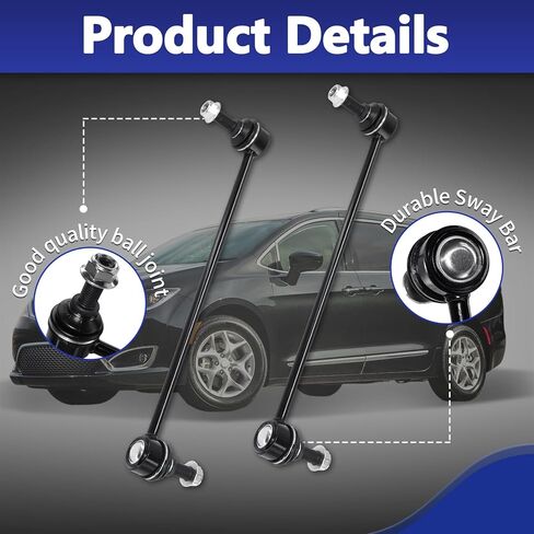 وصلات شريط Sway، K750899 رابط نهاية شريط Sway المثبت الأمامي متوافق مع 2017-2022 Chrysler Pacifica 2020-2022 Chrysler Voyager - قطعتان in Saudi Arabia