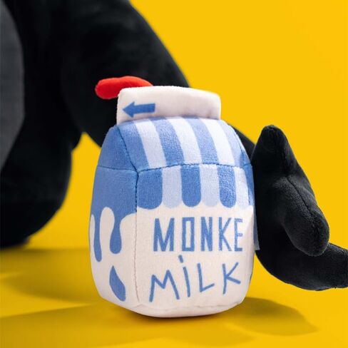 Official Monke Plush, Poseable Arms with Accessories: Backpack, Beanie & Milk Carton (18 Inch) in Saudi Arabia