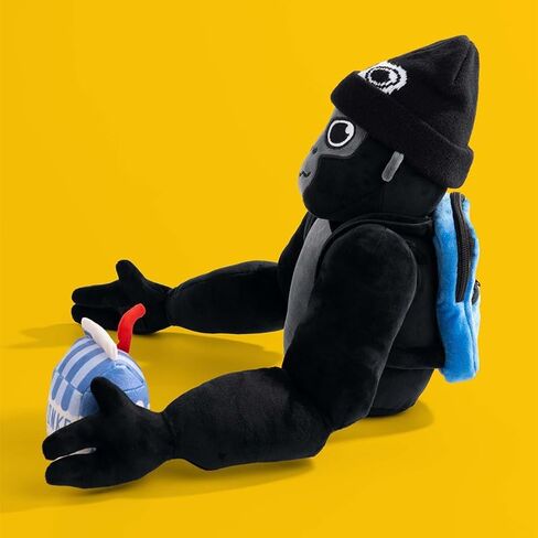 Official Monke Plush, Poseable Arms with Accessories: Backpack, Beanie & Milk Carton (18 Inch) in Saudi Arabia