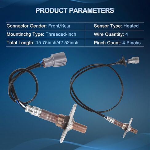 O2 Oxygen Sensor Upstream and Downstream for Toyota Tacoma 2000 2001 2002 2003 2004 2.4L 2.7L 3.4L, O2 Sensor Replace ‎234-9001 234-4189 2Pcs in Saudi Arabia