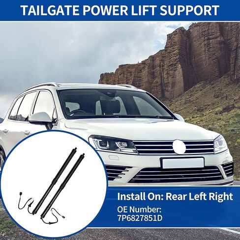 X AUTOHAUX Rear Left Right Tailgate Power Lift Support for Volkswagen Touareg 7P 2011-2015 Sport Utility Liftgate Power Hatch Shock Strut No.7P6827851D Electric Trunk Power Liftgate 1 Pair in Saudi Arabia