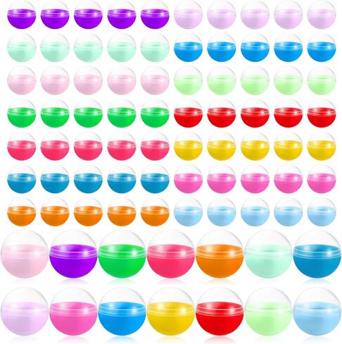 150 جهاز كمبيوتر شخصى 1.77 بوصة Gumball آلة بيع كبسولة واضحة ملونة جولة كبسولات فارغة حاويات بلاستيكية DIY لوازم الألعاب الحرفية لجوائز الحفلات تفضل حشو سلة عيد الفصح in Saudi Arabia
